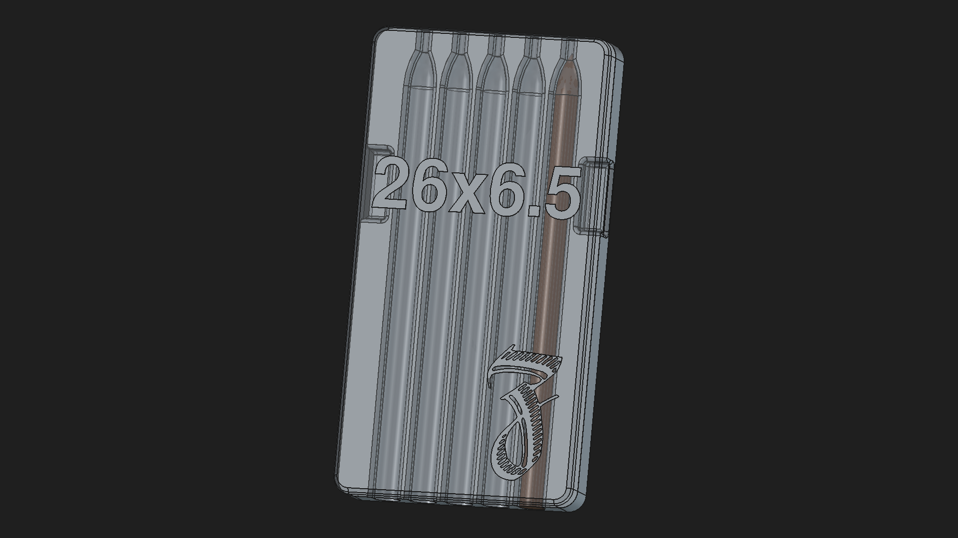 26 Ring Gauge Torpedo Cigar Mold - 5 Slot