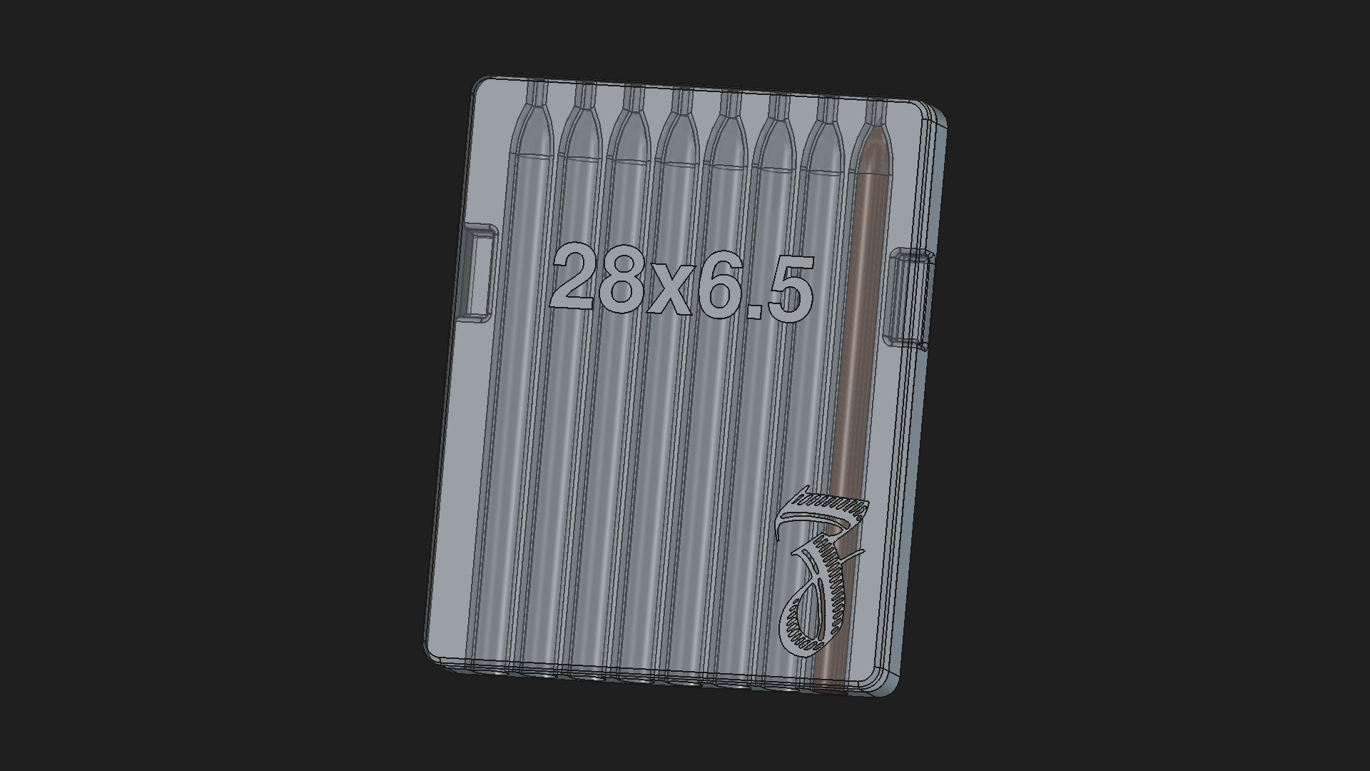 28 Ring Gauge Torpedo Cigar Mold - 8 Slot