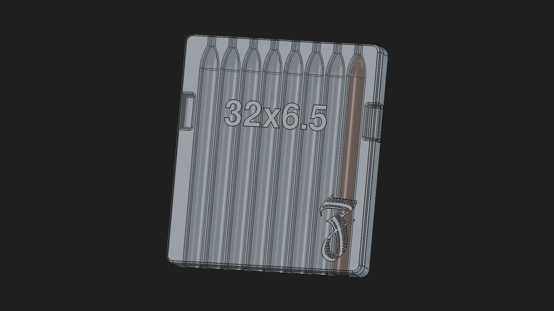 32 Ring Gauge Torpedo Cigar Mold - 8 Slot