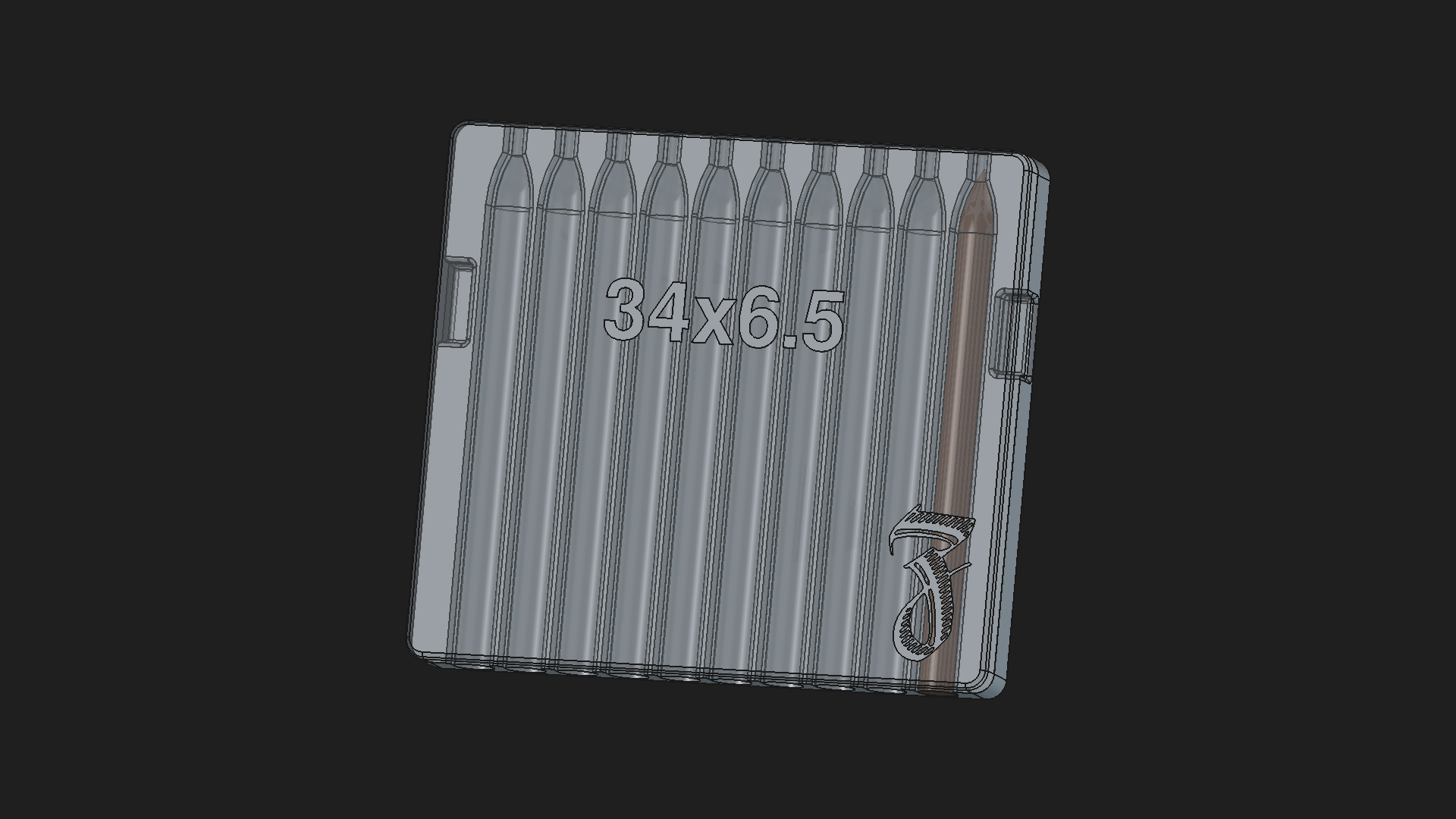 34 Ring Gauge Torpedo Cigar Mold - 10 Slot