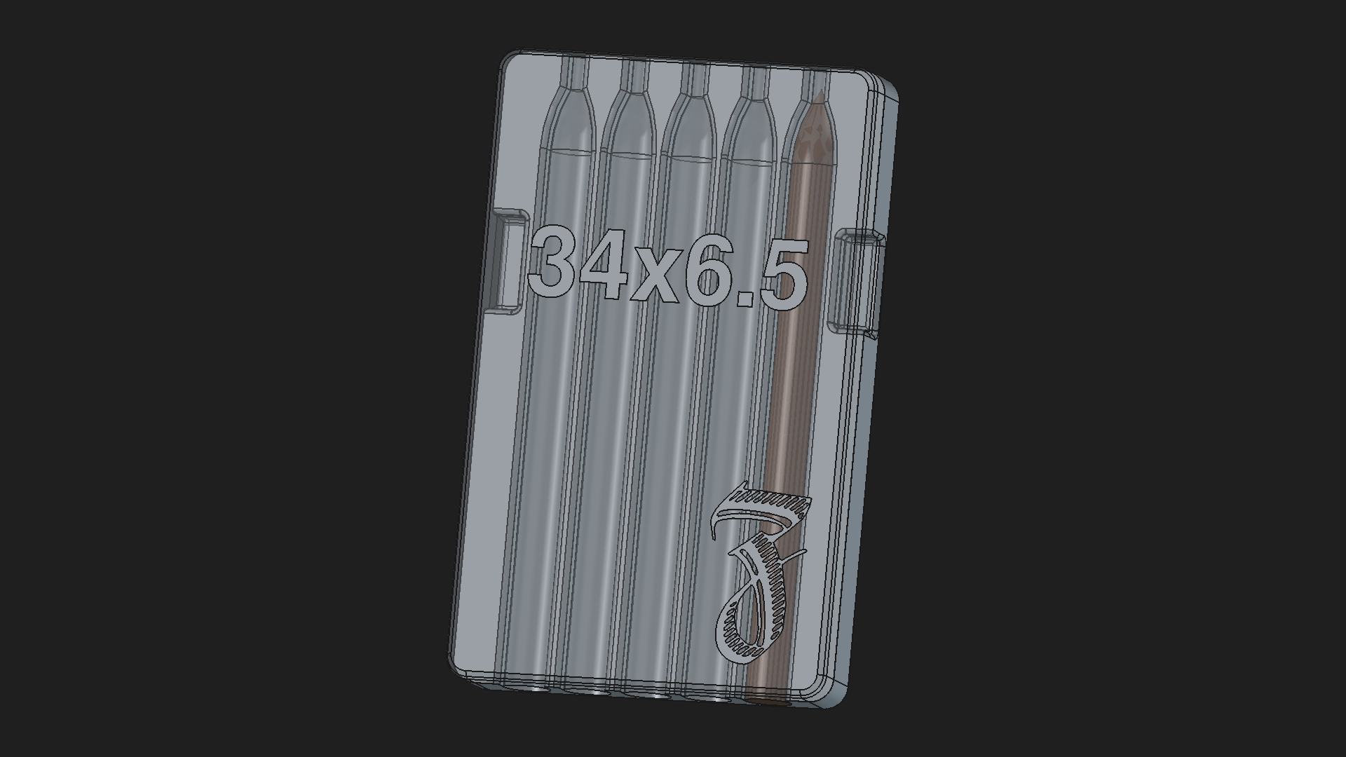 34 Ring Gauge Torpedo Cigar Mold - 5 Slot
