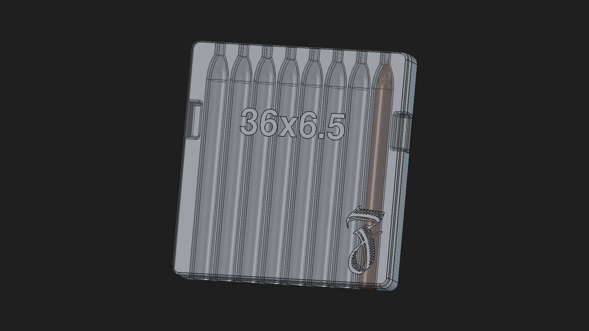 36 Ring Gauge Torpedo Cigar Mold - 8 Slot