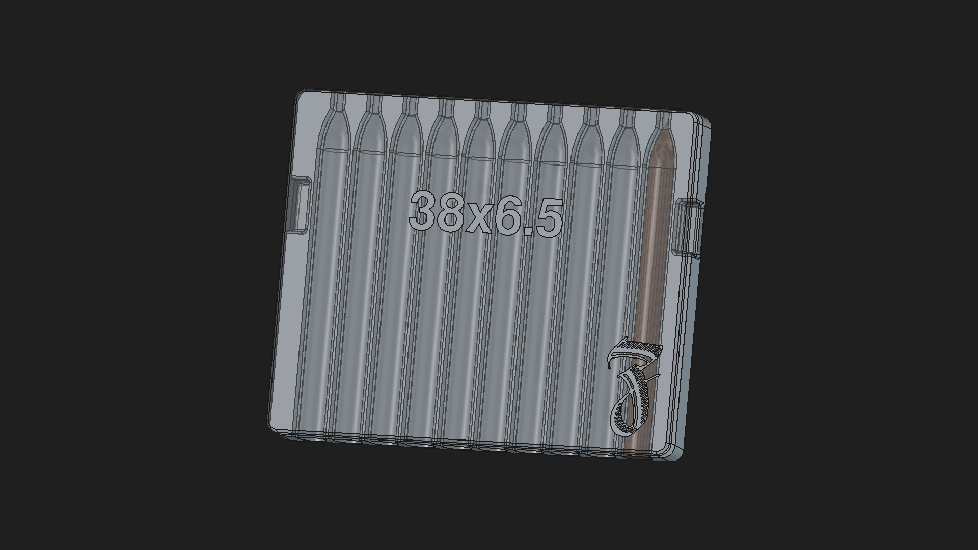 38 Ring Gauge Torpedo Cigar Mold - 10 Slot