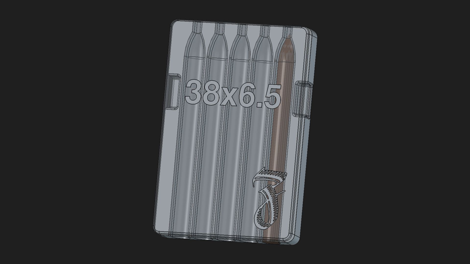 38 Ring Gauge Torpedo Cigar Mold - 5 Slot