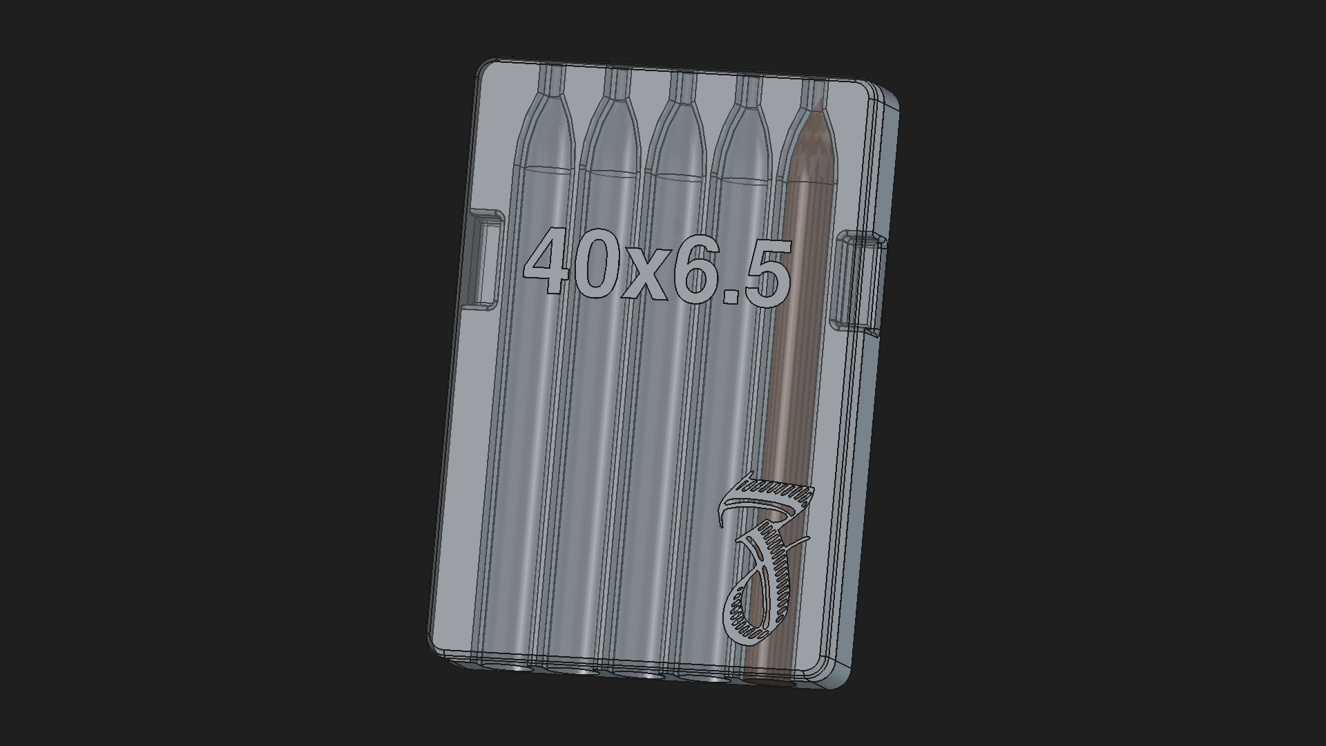 40 Ring Gauge Torpedo Cigar Mold - 5 Slot